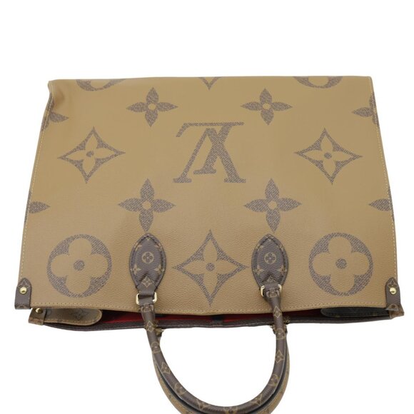 Louis Vuitton Onthego GM Giant Monogram Canvas Tote Bag Brown - Picture 5 of 11